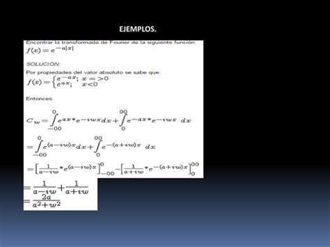 Transformada De Fourier Ppt