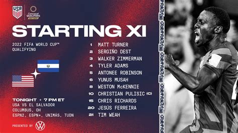 USMNT Only On Twitter TONIGHTS USMNT STARTING XI Https T Co