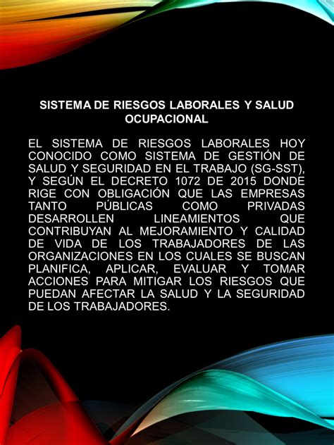 Derecho De Asociación Sindical Sistema De Riesgos Laborales Y Salud Ocupacional