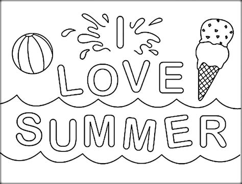 Printable Summer Pictures To Color For Kids