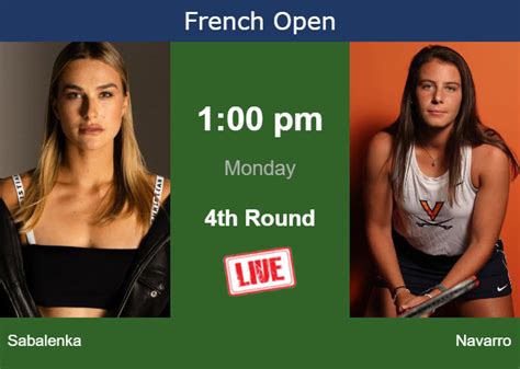 How To Watch Sabalenka Vs Navarro On Live Streaming At The French Open