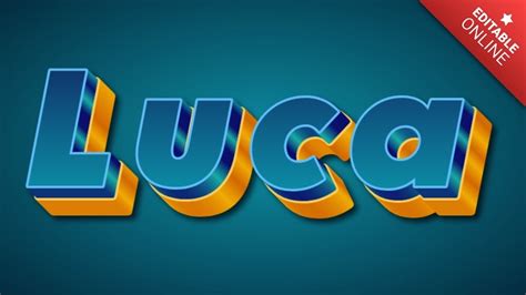 Luca | Blue Gold | Text Effect Generator