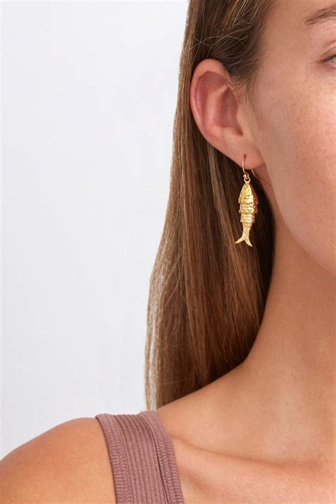 Gold Lucky Koi Earrings Chan Luu