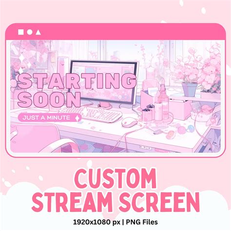 Custom Twitch Stream Screen for You Twitch Channel Starting Soon Screen ...