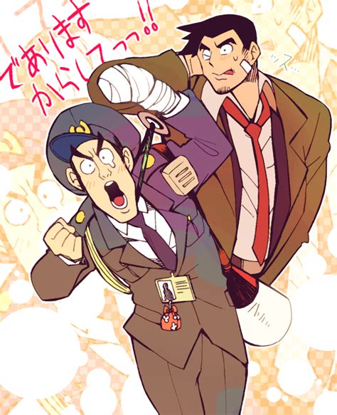 Dick Gumshoe And Mike Meekins Ace Attorney And 1 More Drawn By