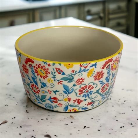 The Pioneer Woman Dining The Pioneer Woman Mazie Round Ceramic Bowl Red Blue Floral