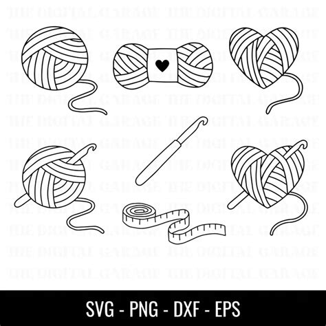 Crochet Svg Crochet Bundle Svg Heart Crochet Hook Svg Yarn Etsy Diy