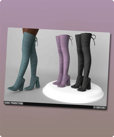 954 High Heel Boots By Shakeproductions Sims 4 Cc In 2024 Sims 4