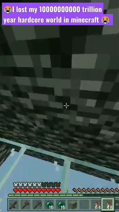 😭i Lost My 1000000 Trillion Year Hardcore World In Minecraft 😭 Shorts