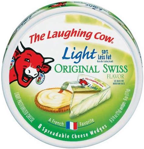 The Laughing Cow Light Creamy Swiss Cheese Wedges 8 Count Hy Vee