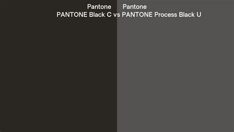 Pantone Black C Vs PANTONE Process Black U Side By Side Comparison