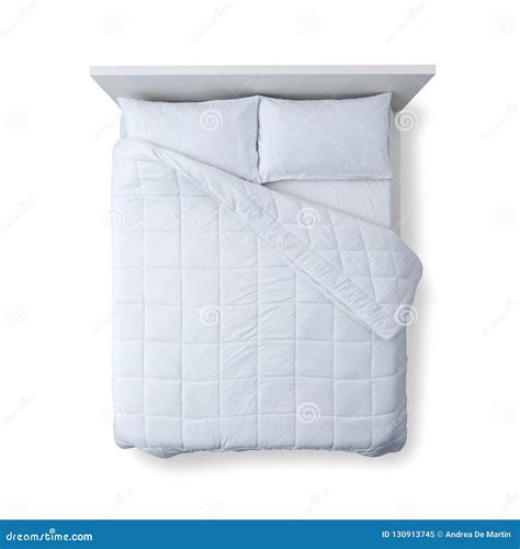 Elegant bed top view stock image. Image of mattress - 130913745