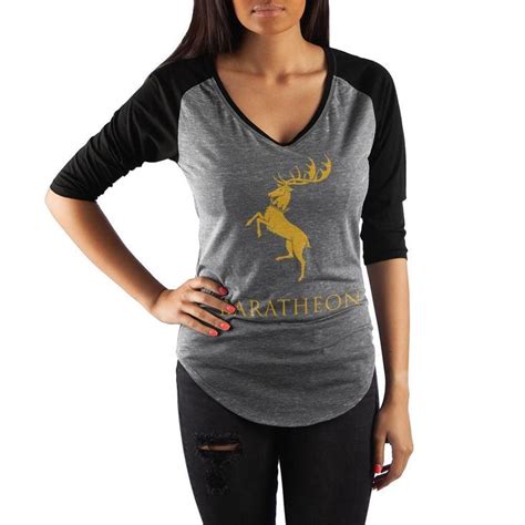 Game Of Thrones House Baratheon V Neck Raglan T Shirt Rule Over The