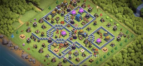 Base Th12 With Link Anti 3 Stars Anti Dragon Town Hall Level 12 Base Copy Anti Air 101