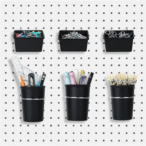 Amazon Demedo Pegboard Bins Pegboard Cups With Hooks Loops