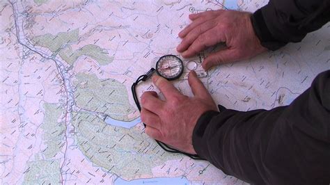 Taking A Compass Bearing From A Map Youtube