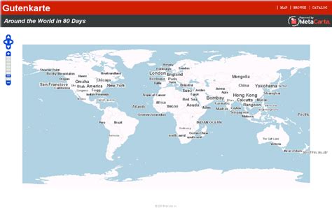 Locations In The Jules Verness Novel Around The World In 80 Days