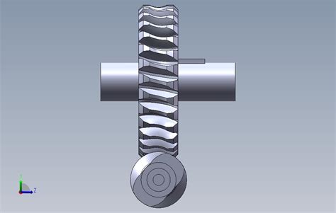 蜗轮蜗杆 Solidworks 2015 模型图纸免费下载 懒石网