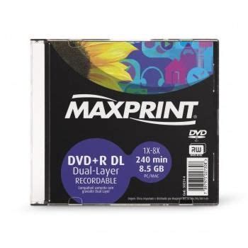 Dvd R Dl 8 5GB 8x Dual Layer Unidade Maxprint 502314 Submarino