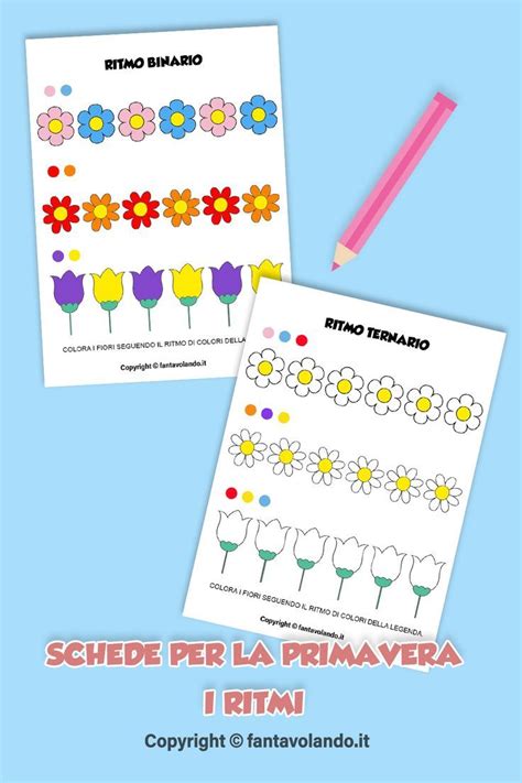 Schede Logico Matematiche Di Primavera Ritmi Di Colore Primavera