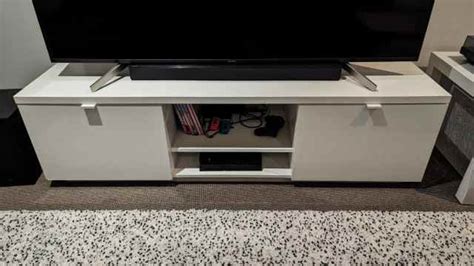 Ikea Tv Bench High Gloss White Byas Entertainment Tv Units In