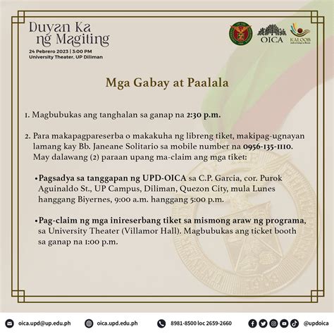 UP Diliman On Twitter Masasaksihan Na Ang Duyan Ka Ng Magiting