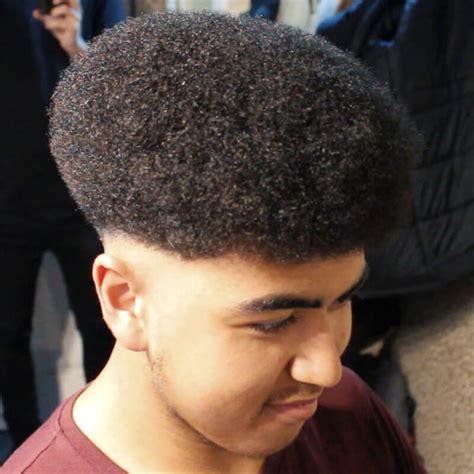 Curly Afro Fade Haircut Black Men