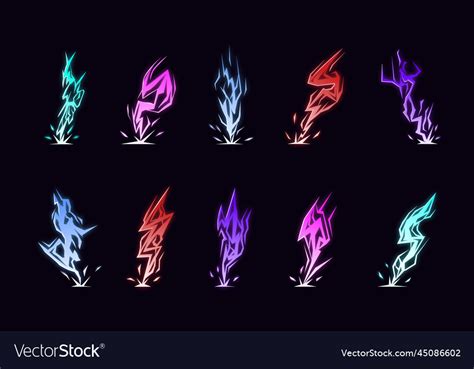 Cartoon lightning effect Royalty Free Vector Image