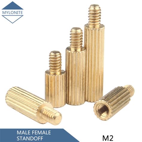 M Brass Round Standoff Male Female Knurled Cylindrical Pcb Standoff