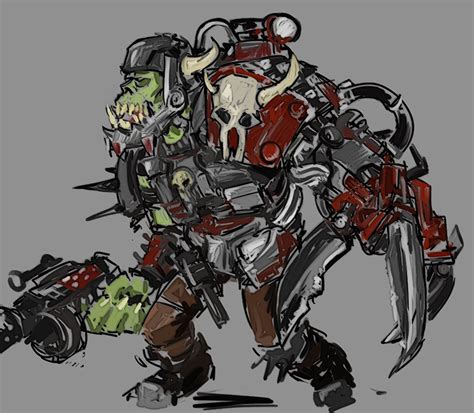 Ork Nob In Eavy Armor By Kriegsmachine14 On Deviantart