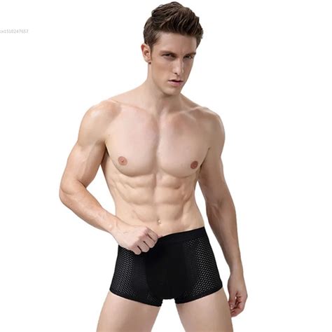 Breathable Mesh Silk Men S Boxer Four Corner Underwear Wholesale New