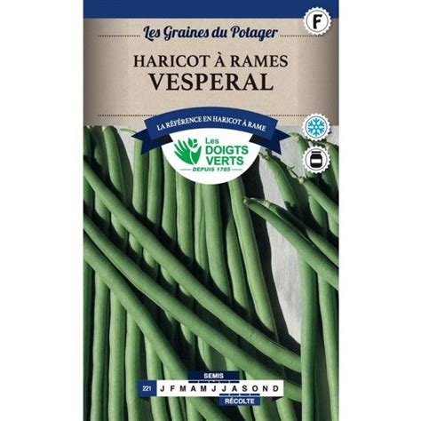 Semences Haricot à rames vesperal 100 gr Les Doigts Verts Estragon be