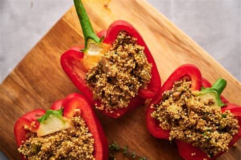 Air Fryer Stuffed Peppers Plant Based With Amy