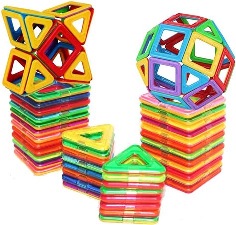 Fun toys Juego de 30 bloques de construcción magnéticos imanes de