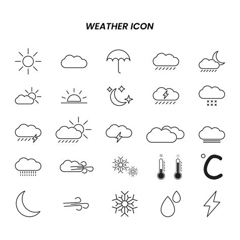 Weather Icon Set Vector For Web Presentation Logo Icon Etc 3928137