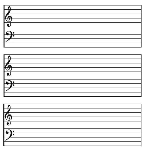 Blank Printable Sheet Music