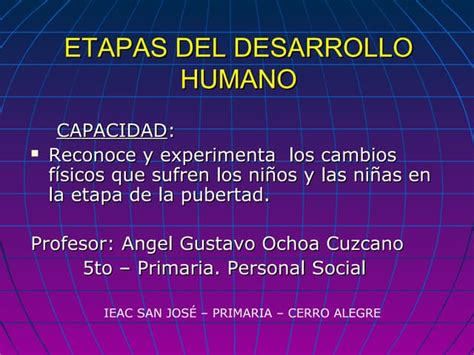 1° Etapas Del Desarrollo Humano Ppt