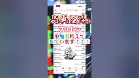 プルトン爆益型凄まじい！！4ヶ月で資金5倍にしており元本回収何度も達成㊗️人気急増中です！詳細は動画をご覧ください！fx Fxea Fx