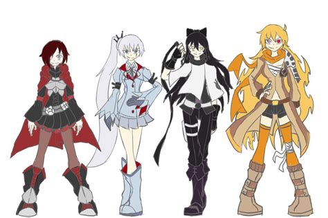 Team Rwby Redesigns | Team rwby, Rwby, Rwby anime