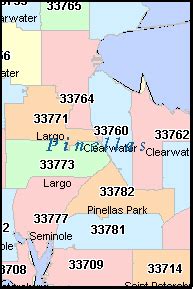 SAINT PETERSBURG Florida, FL ZIP Code Map Downloads