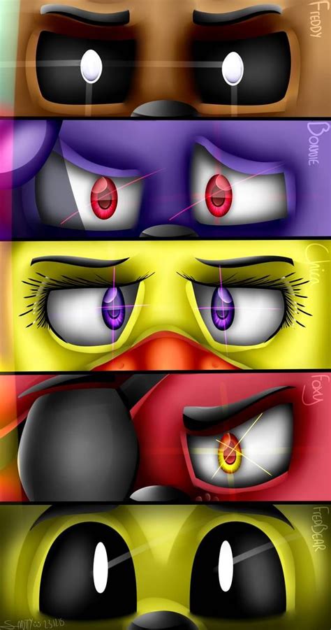 Fnaf Fnaf 1 Eyes By Sanity Paints On Deviantart Foxy And Mangle