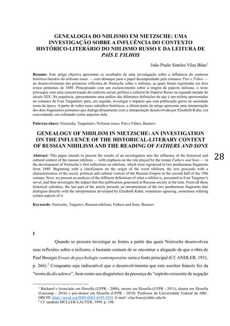 PDF GENEALOGIA DO NIILISMO EM NIETZSCHE UMA INVESTIGAÇÃO SOBRE A