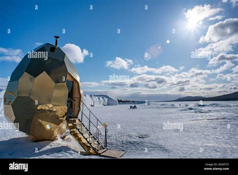 Jukkasjarvi Sweden 2020 Golden Egg Sauna In Jukkasjarvi Icehotel