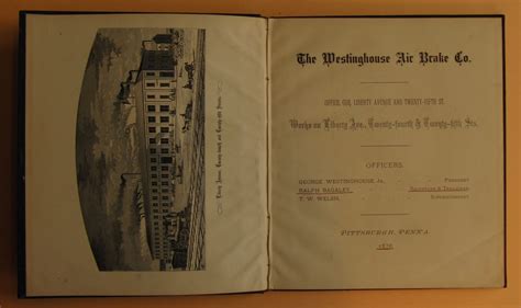 THE WESTINGHOUSE AIR BRAKE CO. by WESTINGHOUSE, George; Ralph BAGALEY ...