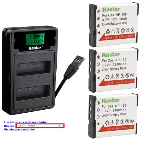 Kastar Battery LZD2 USB Charger For NP 130 Casio Exilim EX ZR1000 EX