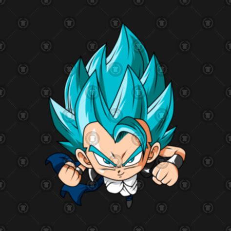 Gogeta Super Sayian Blue Chibi Goku T Shirt Teepublic