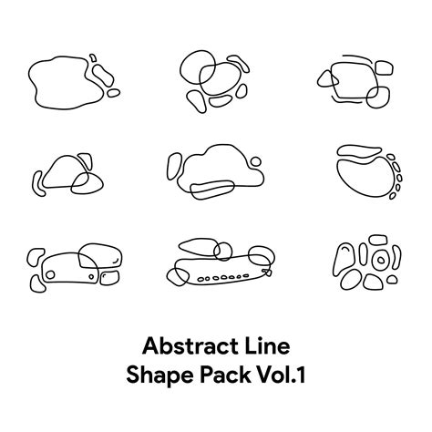 Premium Vector Abstract Line Shape Pack Vol2