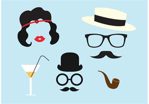 Vintage Roaring 20s Icons Download Free Vector Art Stock Graphics