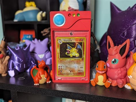 Pok Mon Card Display Case Pokedex Stand For Magnetic Case Etsy Australia