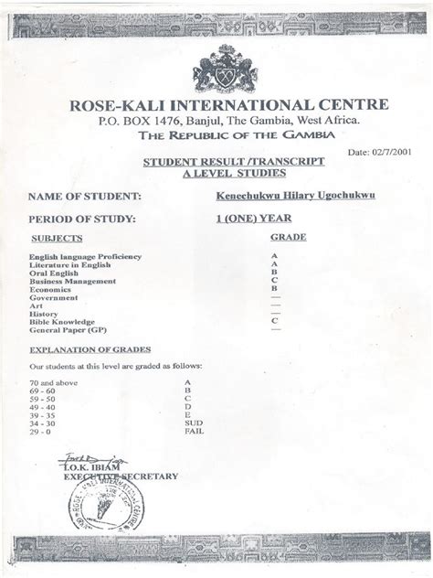 A Level Transcript Pdf Pdf